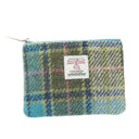 Handcrafted Harris Tweed Small Coin Pouch Turquoise Gaesong