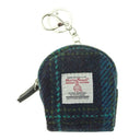 Harris Tweed Small Zip Bag in Tartan Turquoise Gaelsong