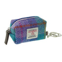 Harris Tweed Tartan Mini Zip Bag Green Purple Gaelsong