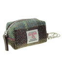 Harris Tweed Tartan Mini Zip Bag Muted Green Gaelsong