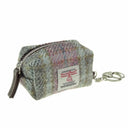 Harris Tweed Tartan Mini Zip Bag Soft Pink Gaelsong