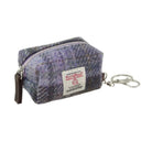 Harris Tweed Tartan Mini Zip Bag Soft Purple Gaelsong