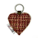 B90203 Heart Designed Harris Tweed Keyring Maple Gaelsong
