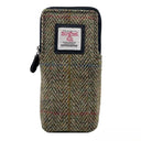 B90206 Handwoven Harris Tweed Double Glasses Case Country Green Gaelsong