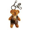 Handcrafted Teddy Bear Harris Tweed Keychain Chesnut Tartan Gaelsong