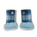 Ladies Lambswool & Fleece Mittens Blue Gaelsong