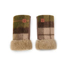 Ladies Lambswool & Fleece Mittens Chesnut Tartan Gaelsong