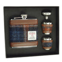 Harris Tweed Hip Flask Set Grey Gaesong