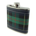 Scottish Tartan Design Hip Flask Green 6OZ Gaelsong