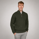 Buttoned Men's Fisherman Knit Jumper