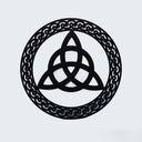 D22205 Trinity Knot Celtic Metal Wall Art Black Matt Gaelsong
