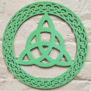 D22205 Trinity Knot Celtic Metal Wall Art Green Gaelsong