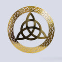 D22205 Trinity Knot Celtic Metal Wall Art Polished Brass Gaelsong