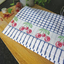 D50649CHERRIES3 Irish Designed Jacquard Tea Towel - Set of 3 Gaelsong
