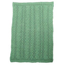 D50659 Green Plaited Merino Wool Irish Blanket Studio Gaelsong
