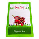 D50690 Highland Cow Cotton Tea Towel Gaelsong