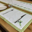 D50736PLACEMATS Embroidered Irish Shamrock Tablecloth Collection On the Table Gaelsong