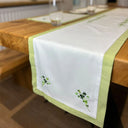 D50736 TABLERU NNER 72INCH Embroidered Irish Shamrock Tablecloth Collection Details Gaelsong