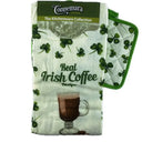Irish Connemara Retro Kitchen Linens Irish Coffe Towel and Pot Holder Gaelsong