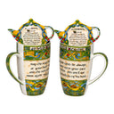 Bone China Irish Blessing Kitchen Set 2 Mugs snd Coasters Gaelsong