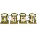 D63073S4MUGSCOASTERS Celtic High Cross Mug and Coaster Set Gaelsong