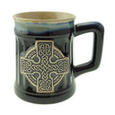 D63074 Black Celtic Cross Charm Pottery Mug Gaelsong