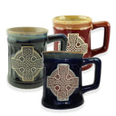 D63074 Celtic Cross Charm Pottery Mug Gaelsong