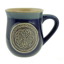D63082 Blue Celtic Knot Stoneware Coffee Mug Gaelsong