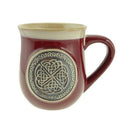D63082 Red Celtic Knot Stoneware Coffee Mug Gaelsong
