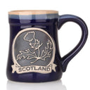 D63083 Blue Thistle of Scotland Pottery Coffee Mug Gaelson