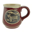 D63084 Red Embossed Stoneware Highland Cow Mug Gaelsong