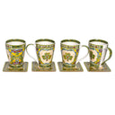D63160 Bone China Traditional Irish Tea Set 4 Coasters and 4 Mugs Gaelsong