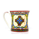Bone China Tulip Shaped Celtic Cross Mug Front View Gaelsong