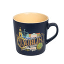 Retro Design Irish Ceramic Coffee Mug Dublin Blue Gaelsong