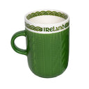 Cable Knit Ceramic Coffee Mug DarK Green Gaelsong