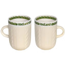 Cable Knit Ceramic Coffee Mugs Cream Gaeslong