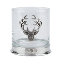 D68645 Hancrafted Scotland Stag Pewter Whisky Glass Gaelsong