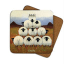 D68711 EEJITS COASTER Cork Base Sheep Irish Coaster Gaelsong