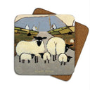 D68711 EEJITS COASTER Cork Base Sheep Irish Coaster Gaelsong