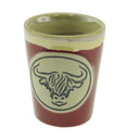D68713COWRED Stoneware Scottish Emblems Solo Shot Cup Gaelsong