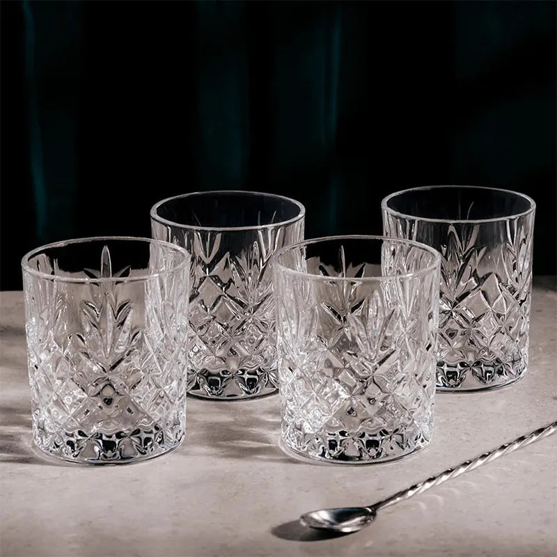 Crystal Irish Whiskey Tumbler Glass Set of 4