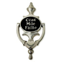 D91221BLACKSATINNICKEL Irish Georgian Welcome Style Door Knocker Gaelsong