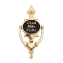 D91221BRASSBLACK Irish Georgian Welcome Style Door Knocker Gaelsong