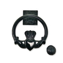 D91222BLACKBRASS Brass Claddagh Door Knocker Gaelsong