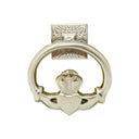D91222SATINNICKEL Brass Claddagh Door Knocker Gaelsong