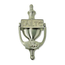D91225 Satin Nickel Irish Failte Door Knocker with Shamrock Design Gaelsong