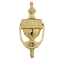 D91225 Polished Brass Irish Failte Door Knocker with Shamrock Design Gaelsong