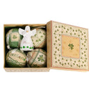 Hand-Painted Celtic Christmas Baubles & Angel Set Irish Symbols and Shamrock Gaelsong