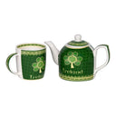 Shamrock Spiral Irish Tea Collection 1 Mug and Teapot Gaelsong