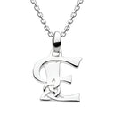 J20946 Decorated With a Flourish of Knotwork Made of Sterling Silver Letter E Gaelsong
